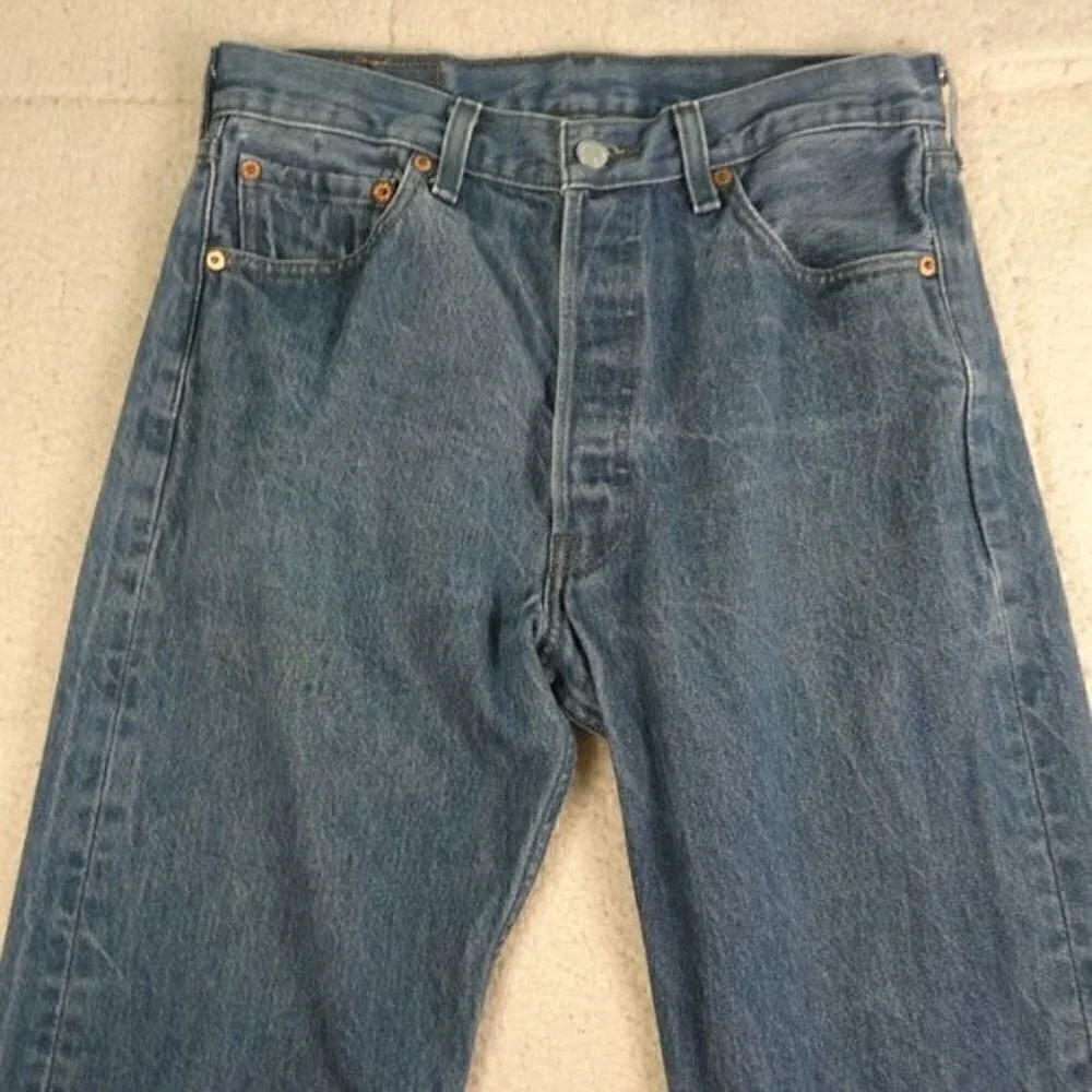 Levis' 501XX Blue Straight Fit Button Fly Denim Jeans W30xL30